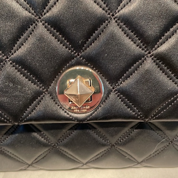 Kate Spade NWOT Natalia Quilted Black Leather Shoulder/Crossbody Bag MSRP $329 - Picture 3 of 7